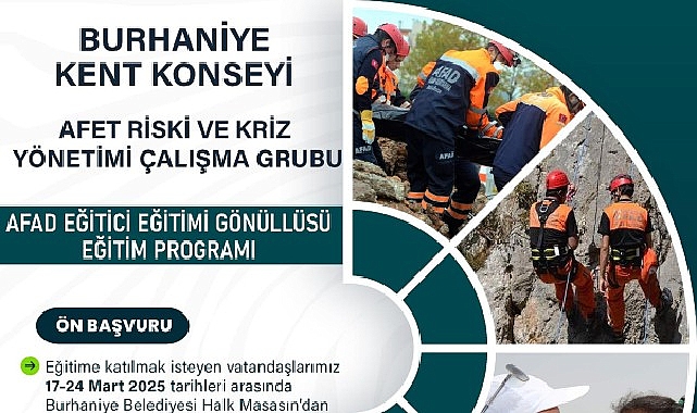 Burhaniye Kent Konseyi’nden AFAD Eğitici Eğitimi Gönüllüsü Programı