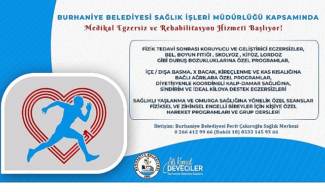 Burhaniye Belediyesi Sağlık İşleri Müdürlüğü’nden Medikal Egzersiz ve Rehabilitasyon Hizmeti