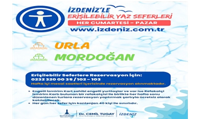 İZDENİZ’in Yaz Seferleri ile istikamet Urla ve Mordoğan