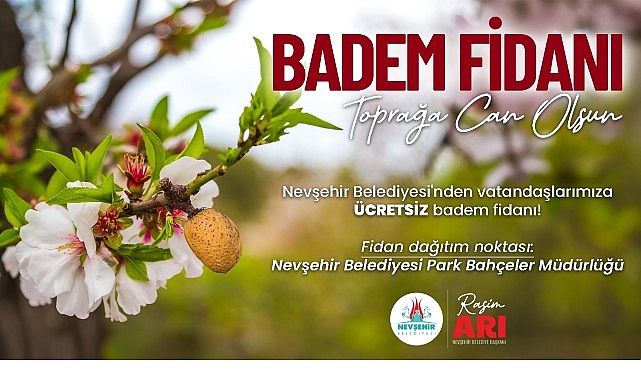 Nevşehir Belediyesi’nden Ücretsiz Badem Fidanı Dağıtımı