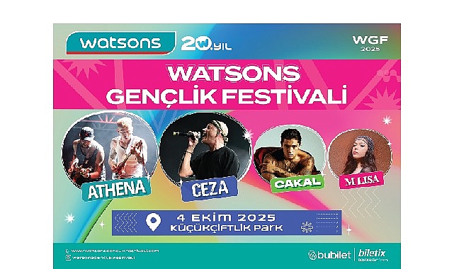 4. Watsons Gençlik Festivali 4 Ekim’de KüçükÇiftlik Park’ta!