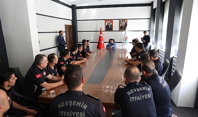 Başkanımız Rasim Arı, İtfaiye Personelini Kabul Etti