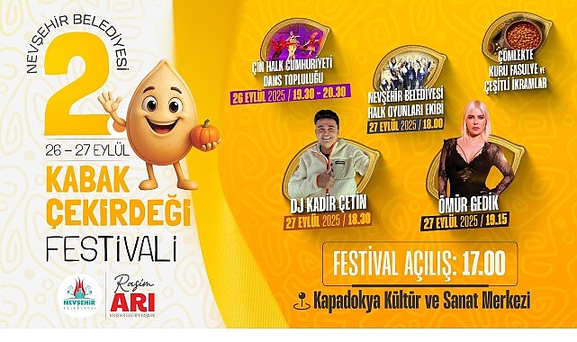 Nevşehir Belediyesi Geleneksel Kabak Çekirdeği Festivali Başlıyor