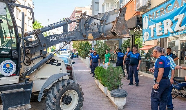 Yenişehir Belediyesi kaldırım ve yol işgali denetimlerini sürdürüyor